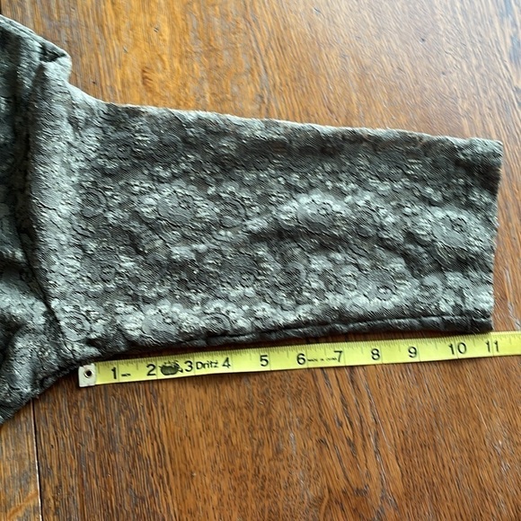 Motto Floral Lace Top Green Sheer Lined Three Quarter Sleeves Size XL - Picture 12 of 14